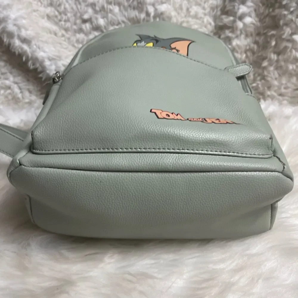 Tom and Jerry Mini Backpack, Small Small pack, Pale Green, 10”.
